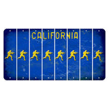 California Blue Cut License Plate Strips (Set of 8) Soldier - Running