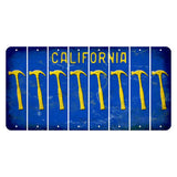California Blue Cut License Plate Strips (Set of 8) Hammer