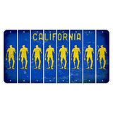 California Blue Cut License Plate Strips (Set of 8) Zombie