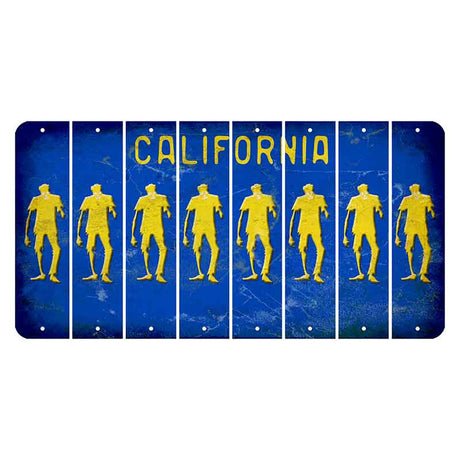 California Blue Cut License Plate Strips (Set of 8) Zombie