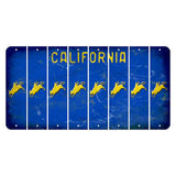 California Blue Cut License Plate Strips (Set of 8) Bull Rider