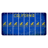 California Blue Cut License Plate Strips (Set of 8) Zodiac Sign - Capricorn