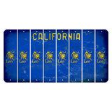 California Blue Cut License Plate Strips (Set of 8) Zodiac Sign - Leo