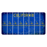 California Blue Cut License Plate Strips (Set of 8) Zodiac Sign - Scorpio