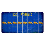 California Blue Cut License Plate Strips (Set of 8) Dump Truck