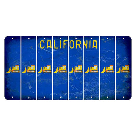 California Blue Cut License Plate Strips (Set of 8) Dozer