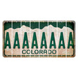 Colorado White|Green Mountains Cut License Plate Strips (Set of 8) A
