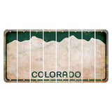 Colorado White|Green Mountains Cut License Plate Strips (Set of 8) Blank
