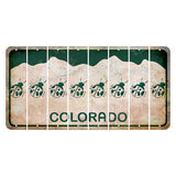 Colorado White|Green Mountains Cut License Plate Strips (Set of 8) Ladybug