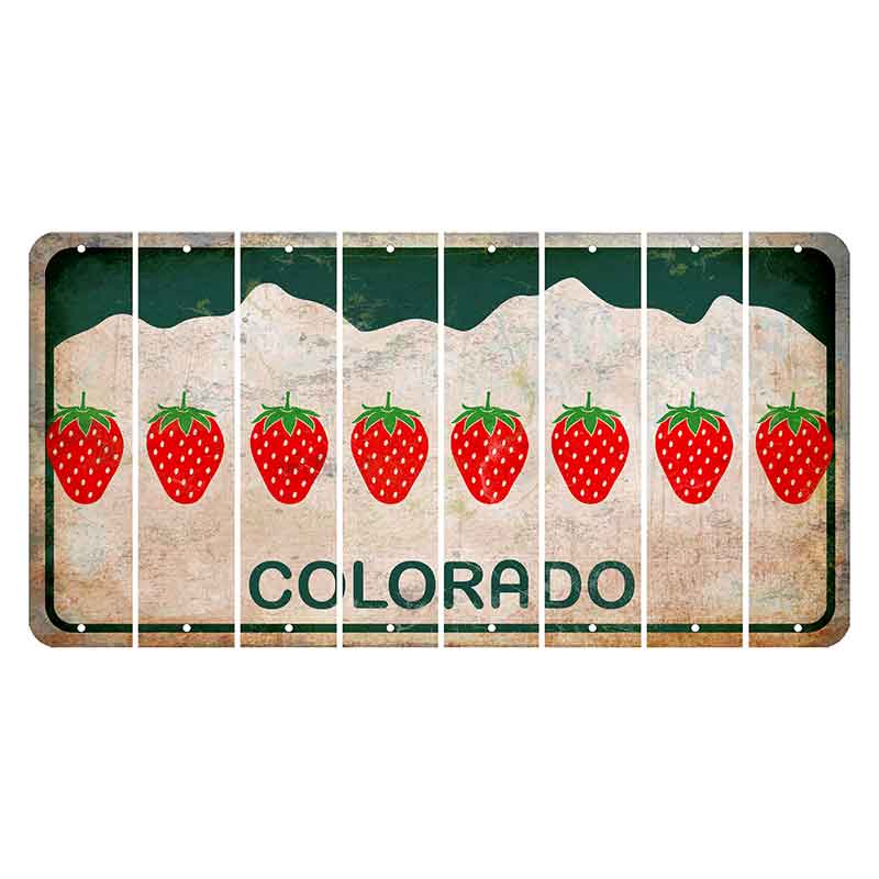 Colorado White|Green Mountains Cut License Plate Strips (Set of 8) Stethoscope
