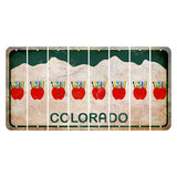 Colorado White|Green Mountains Cut License Plate Strips (Set of 8) Swordfish