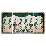 Colorado White|Green Mountains Cut License Plate Strips (Set of 8) Motorcycle