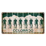 Colorado White|Green Mountains Cut License Plate Strips (Set of 8) Yin Yang