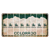 Colorado White|Green Mountains Cut License Plate Strips (Set of 8) Zodiac Sign - Pisces