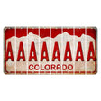 Colorado White|Red Mountains Cut License Plate Strips (Set of 8) A