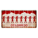 Colorado White|Red Mountains Cut License Plate Strips (Set of 8) Elf