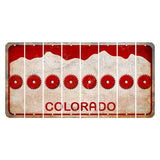 Colorado White|Red Mountains Cut License Plate Strips (Set of 8) Saw Blade