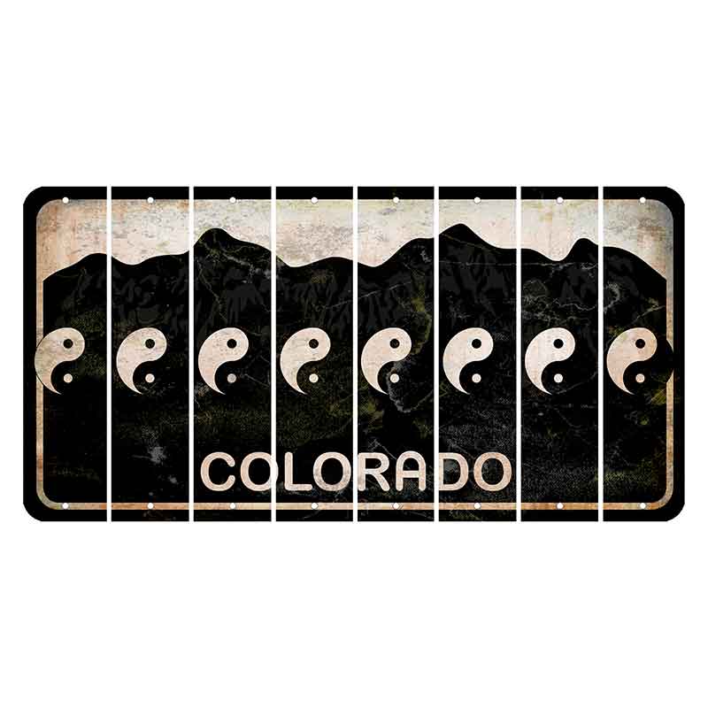Colorado Black|White Mountains Cut License Plate Strips (Set of 8) X Controller