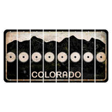 Colorado Black|White Mountains Cut License Plate Strips (Set of 8) Saw Blade