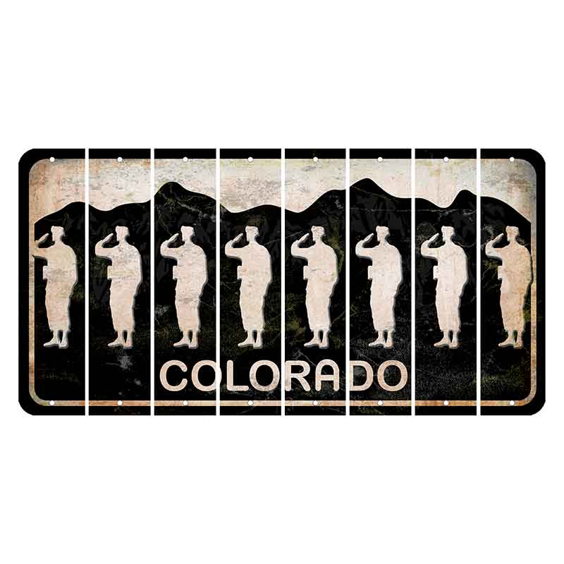 Colorado Black|White Mountains Cut License Plate Strips (Set of 8) Zodiac Sign - Virgo