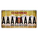 Colorado Denver Firefighter Cut License Plate Strips (Set of 8) A