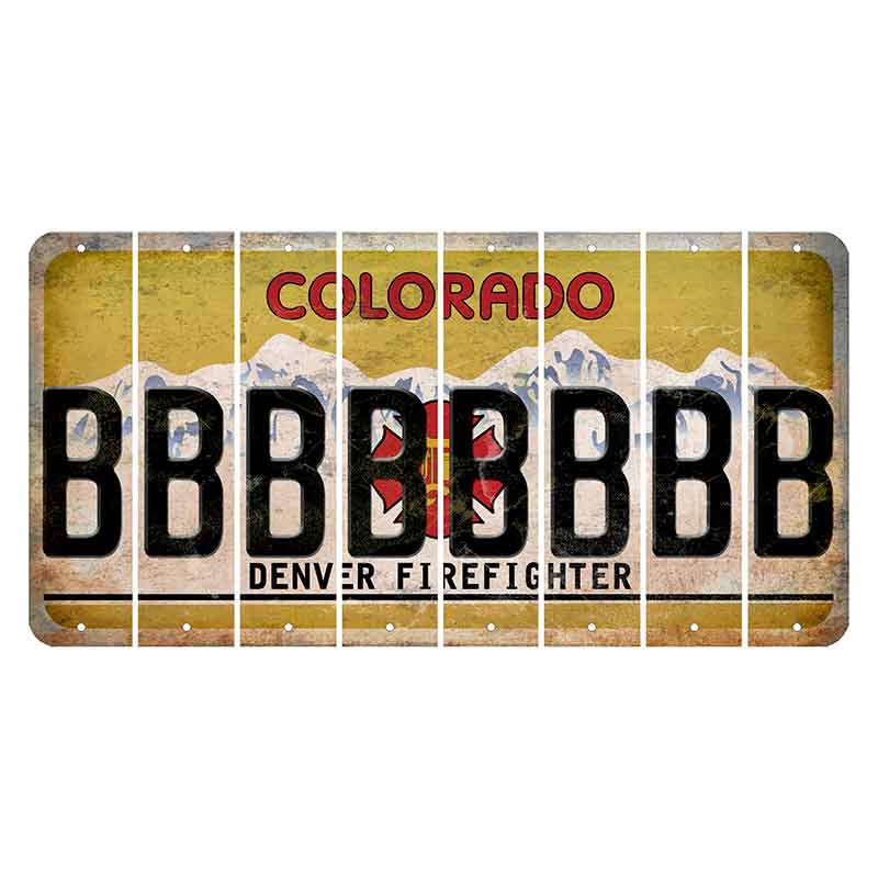 Colorado Denver Firefighter Cut License Plate Strips (Set of 8) B