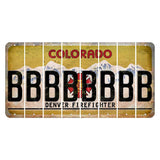 Colorado Denver Firefighter Cut License Plate Strips (Set of 8) B