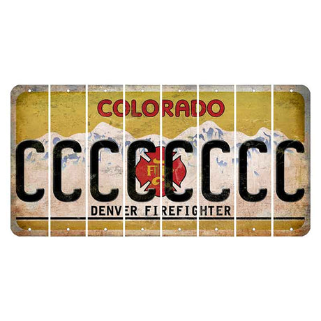 Colorado Denver Firefighter Cut License Plate Strips (Set of 8) C