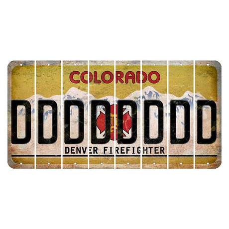 Colorado Denver Firefighter Cut License Plate Strips (Set of 8) D