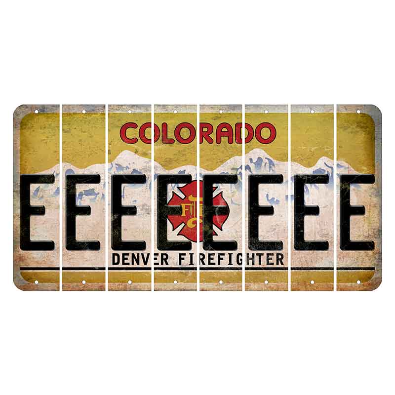 Colorado Denver Firefighter Cut License Plate Strips (Set of 8) E