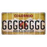 Colorado Denver Firefighter Cut License Plate Strips (Set of 8) G