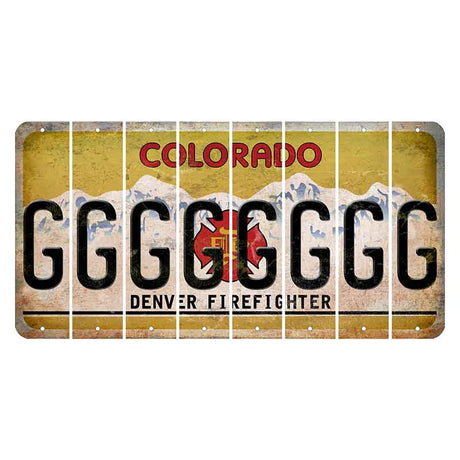 Colorado Denver Firefighter Cut License Plate Strips (Set of 8) G