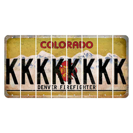 Colorado Denver Firefighter Cut License Plate Strips (Set of 8) K