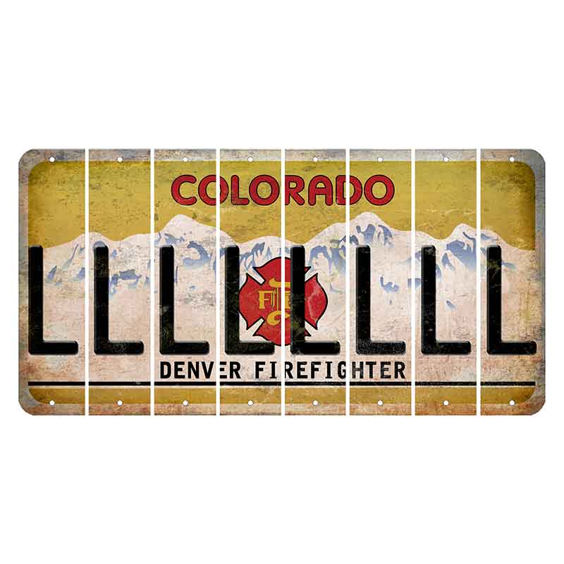 Colorado Denver Firefighter Cut License Plate Strips (Set of 8) L