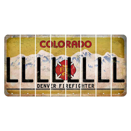 Colorado Denver Firefighter Cut License Plate Strips (Set of 8) L