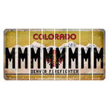 Colorado Denver Firefighter Cut License Plate Strips (Set of 8) M