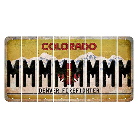 Colorado Denver Firefighter Cut License Plate Strips (Set of 8) M
