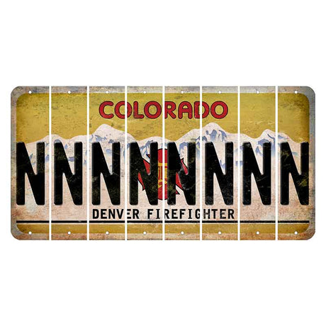 Colorado Denver Firefighter Cut License Plate Strips (Set of 8) N