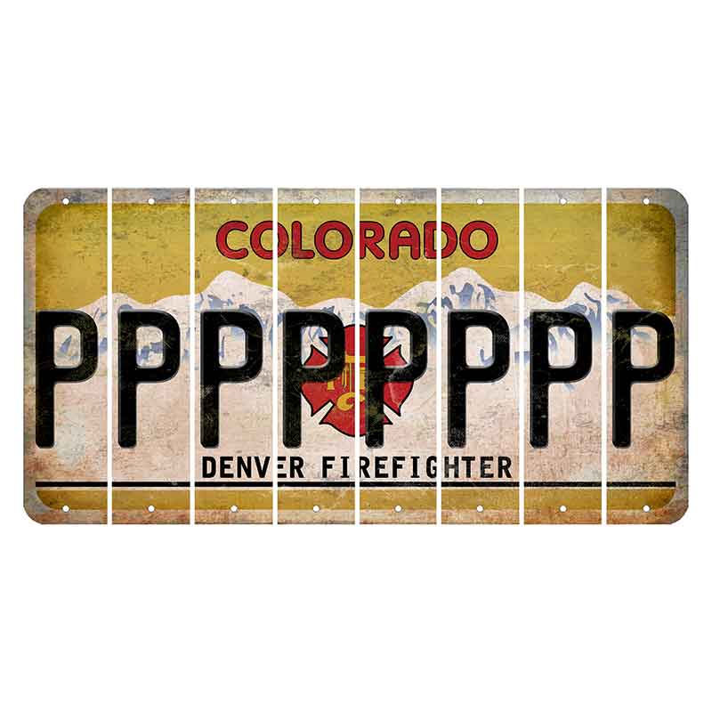 Colorado Denver Firefighter Cut License Plate Strips (Set of 8) P