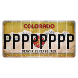 Colorado Denver Firefighter Cut License Plate Strips (Set of 8) P