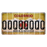 Colorado Denver Firefighter Cut License Plate Strips (Set of 8) Q
