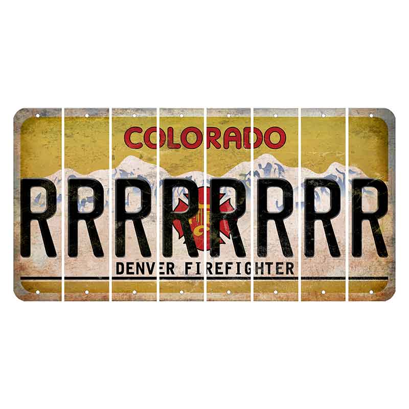 Colorado Denver Firefighter Cut License Plate Strips (Set of 8) R