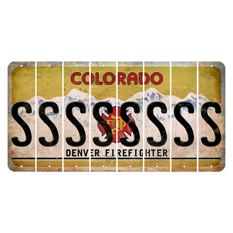 Colorado Denver Firefighter Cut License Plate Strips (Set of 8) S