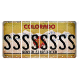 Colorado Denver Firefighter Cut License Plate Strips (Set of 8) S