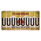 Colorado Denver Firefighter Cut License Plate Strips (Set of 8) U