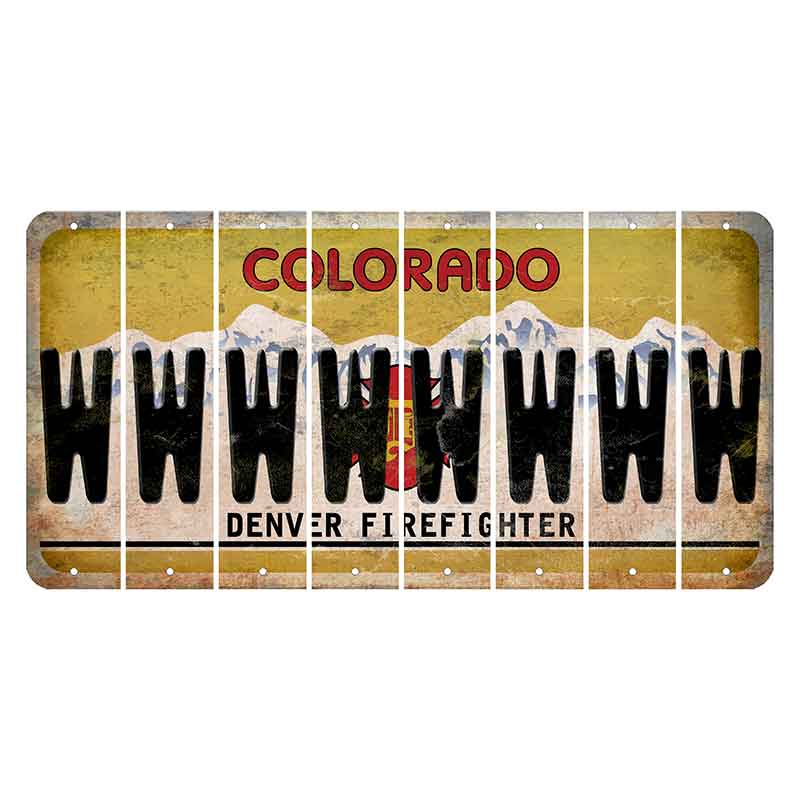 Colorado Denver Firefighter Cut License Plate Strips (Set of 8) W
