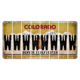 Colorado Denver Firefighter Cut License Plate Strips (Set of 8) W