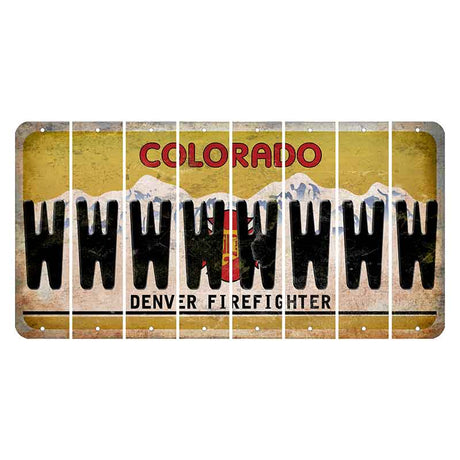 Colorado Denver Firefighter Cut License Plate Strips (Set of 8) W
