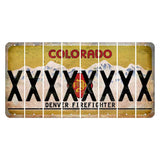 Colorado Denver Firefighter Cut License Plate Strips (Set of 8) X