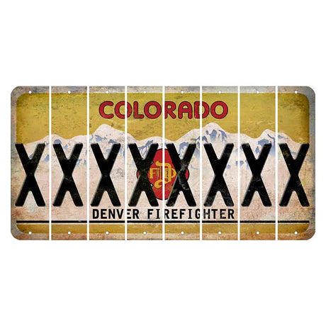 Colorado Denver Firefighter Cut License Plate Strips (Set of 8) X